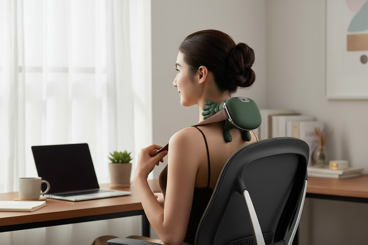 4d kneading neck massager simulating real palm massage